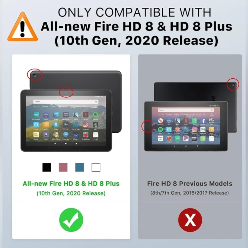 MoKo Case Fits Kindle Fire HD 8 & 8 Plus Tablet